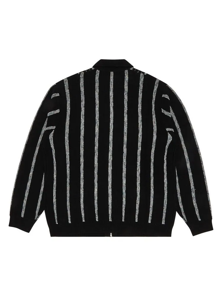 Кардиган Supreme Speckle Stripe Zip Up Cardigan — изображение 2 из 3, черный
