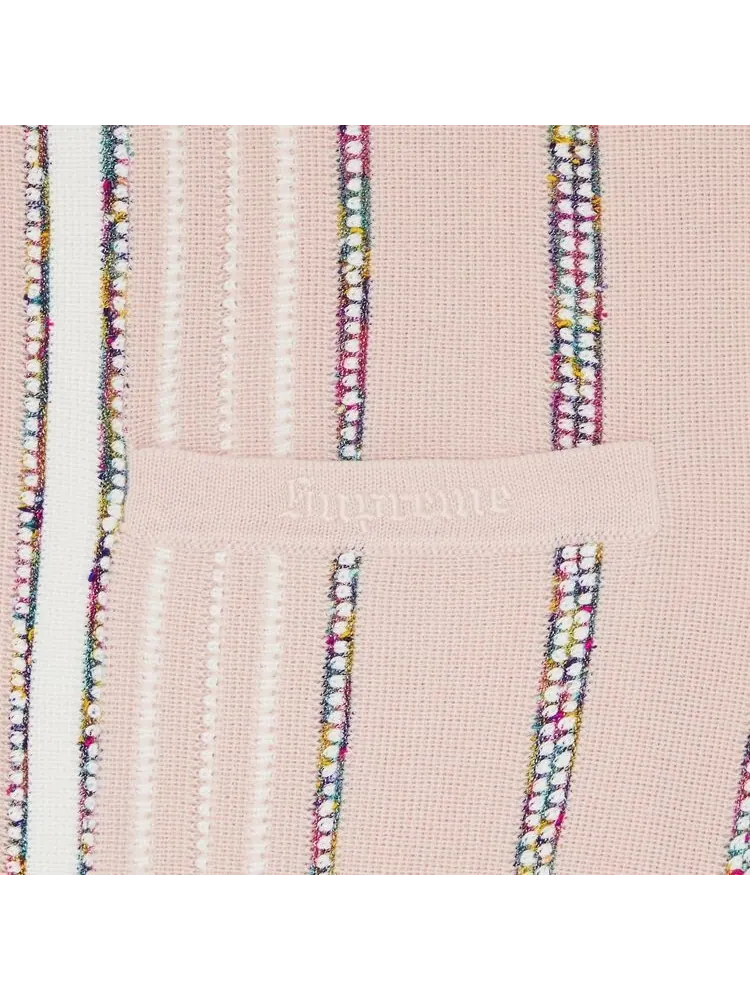 Кардиган Supreme Speckle Stripe Zip Up Cardigan Pink — изображение 3 из 3, розовый