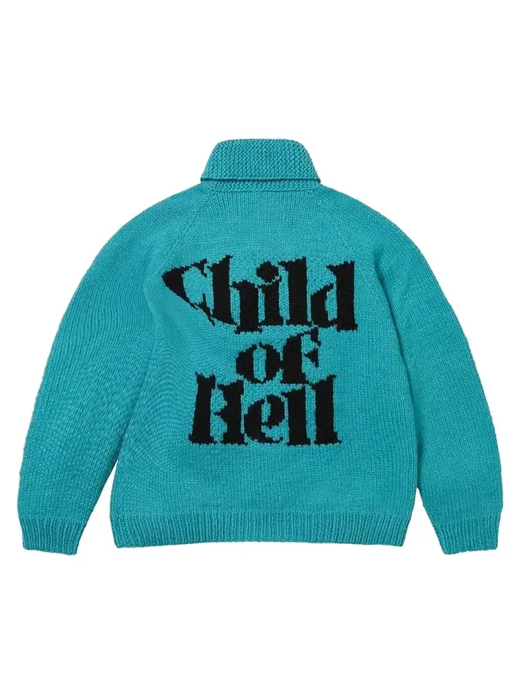 Свитер Supreme Child Of Hell Cowichan — изображение 2 из 2, синий