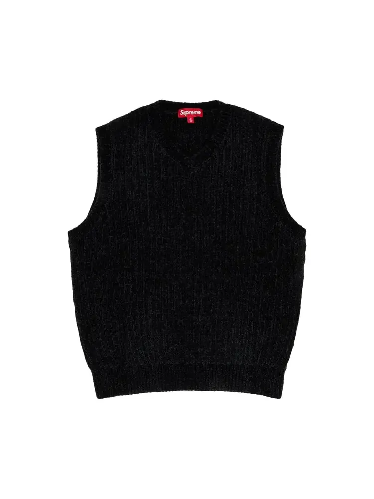 Жилет Supreme из синели — изображение 1 из 3, черный