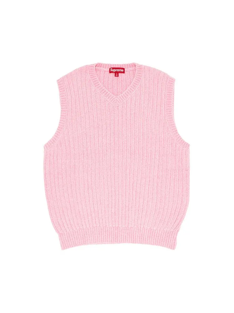 Свитер Supreme Chenille Sweater Vest — изображение 1 из 3, розовый