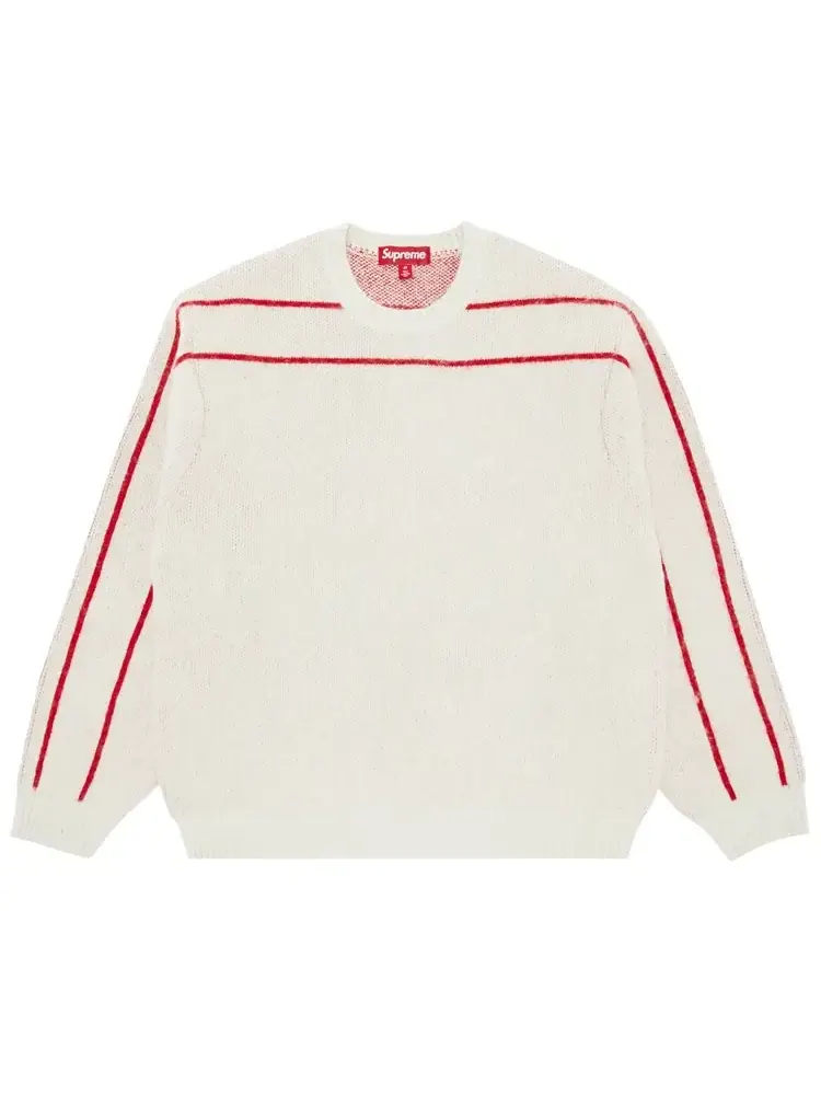 Свитер Supreme с полосками на спине — изображение 1 из 3, белый