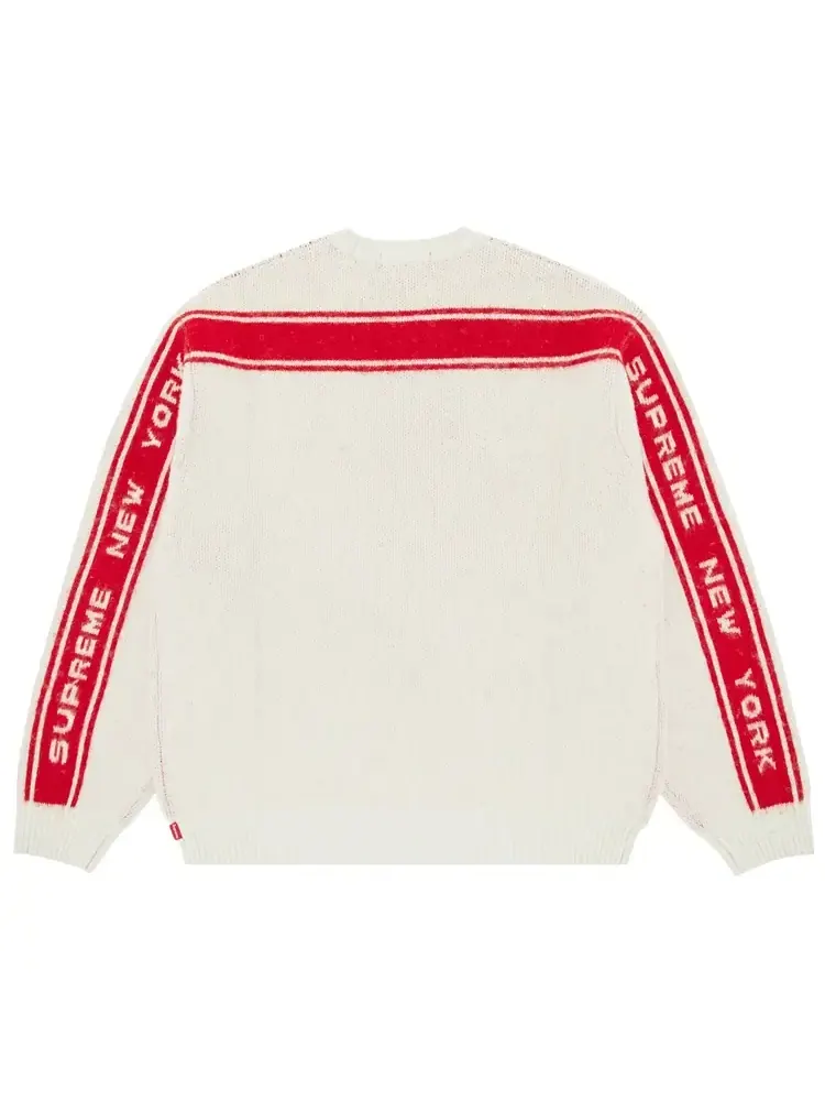 Свитер Supreme с полосками на спине — изображение 2 из 3, белый