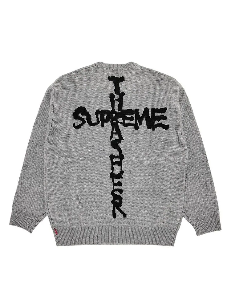Свитер Supreme x Thrasher Sweater Heather Grey — изображение 1 из 3, серый