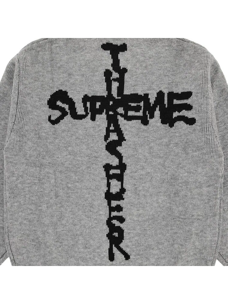 Свитер Supreme x Thrasher Sweater Heather Grey — изображение 3 из 3, серый