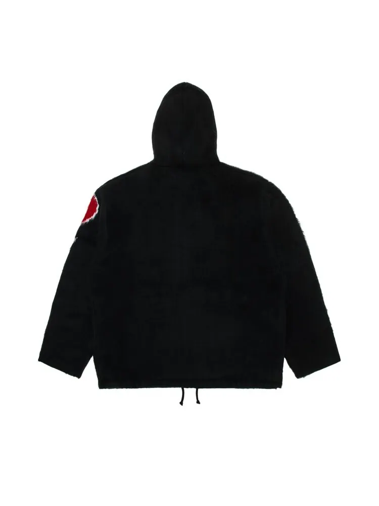 Свитер Supreme Accent Brushed Zip Up Hooded Sweater — изображение 2 из 3, черный