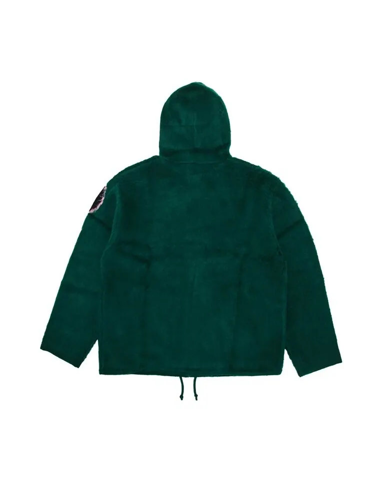 Свитер Supreme Accent Brushed Zip Up Hooded Sweater — изображение 2 из 3, зеленый