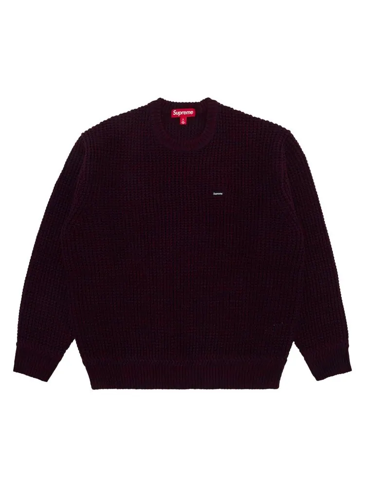 Свитер Supreme Waffle Small Box Sweater — изображение 1 из 3, бордовый