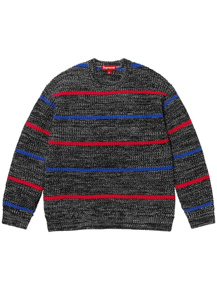 Свитер Supreme Waffle Small Box Sweater, Stripe Mélange — изображение 1 из 1, мульти
