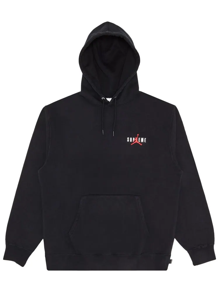 Толстовка Supreme x Jordan Hooded Sweatshirt 'Black' — изображение 1 из 3, черный