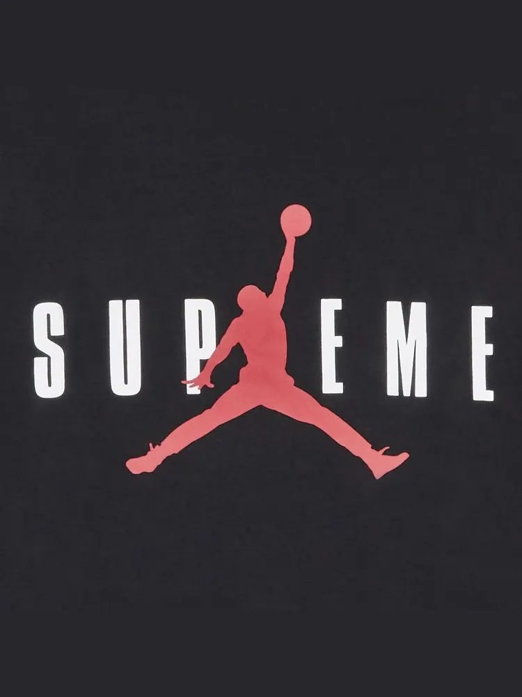 Толстовка Supreme x Jordan Hooded Sweatshirt 'Black' — изображение 3 из 3, черный