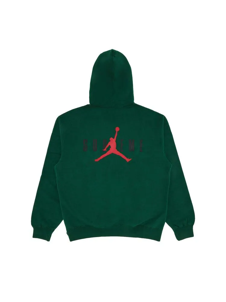 Толстовка Supreme x Jordan Hooded Sweatshirt — изображение 2 из 3, зеленый