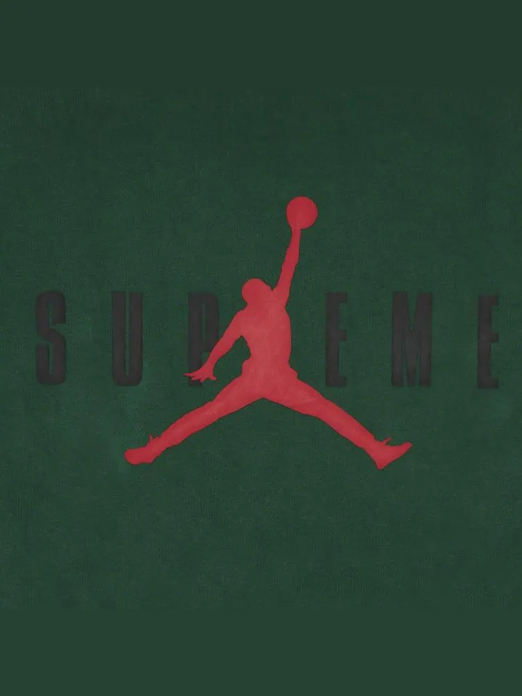 Толстовка Supreme x Jordan Hooded Sweatshirt — изображение 3 из 3, зеленый