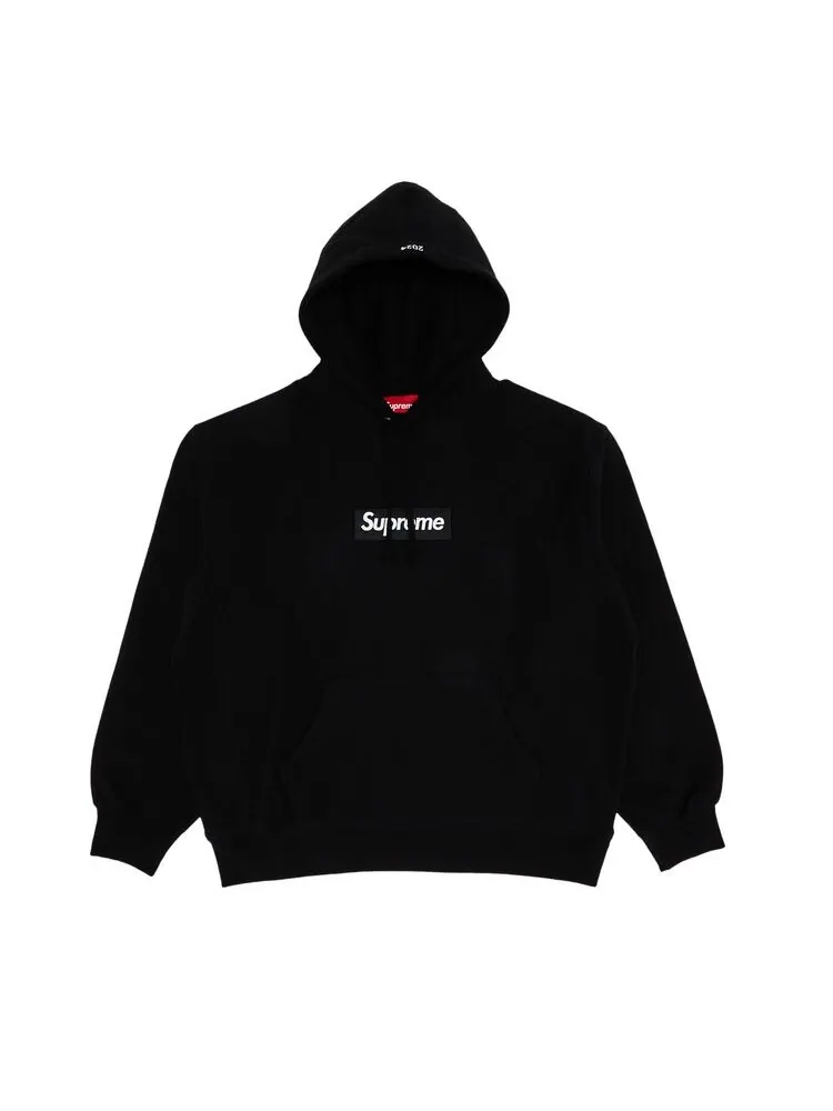 Толстовка Supreme Box Logo Hooded Sweatshirt Black — изображение 1 из 2, черный