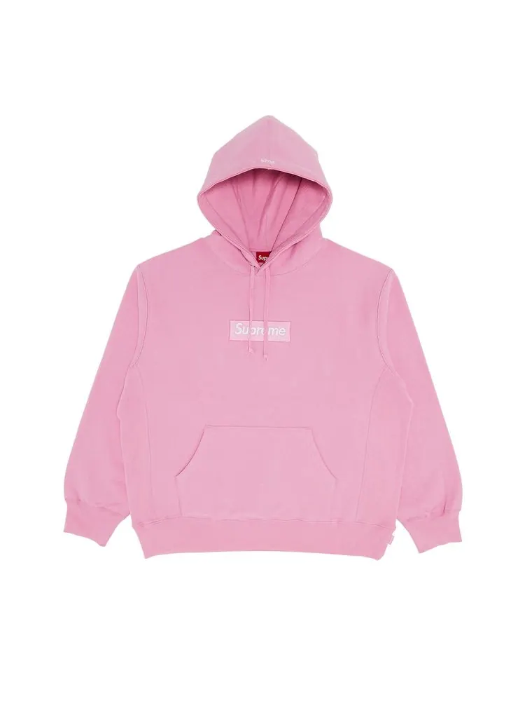 Толстовка Supreme Box Logo Hooded Sweatshirt Dusty Pink — изображение 1 из 2, розовый