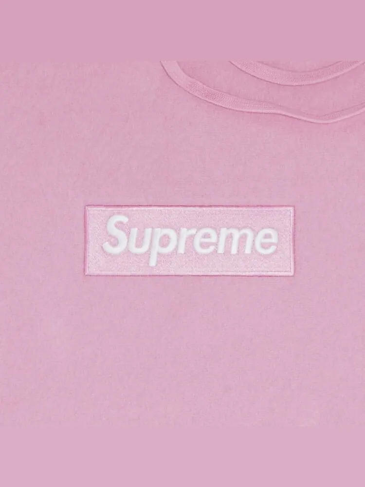 Толстовка Supreme Box Logo Hooded Sweatshirt Dusty Pink — изображение 2 из 2, розовый