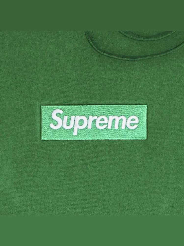 Толстовка Supreme Box Logo Hooded Sweatshirt Green — изображение 2 из 2, зеленый