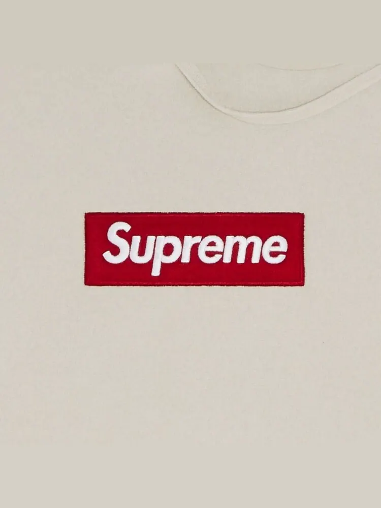 Толстовка Supreme Box Logo Hooded Sweatshirt Stone — изображение 2 из 2, серый