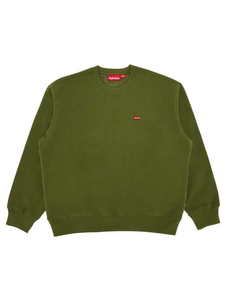 Свитшот Supreme Small Box Crewneck 'Olive' — изображение 1 из 2, зеленый