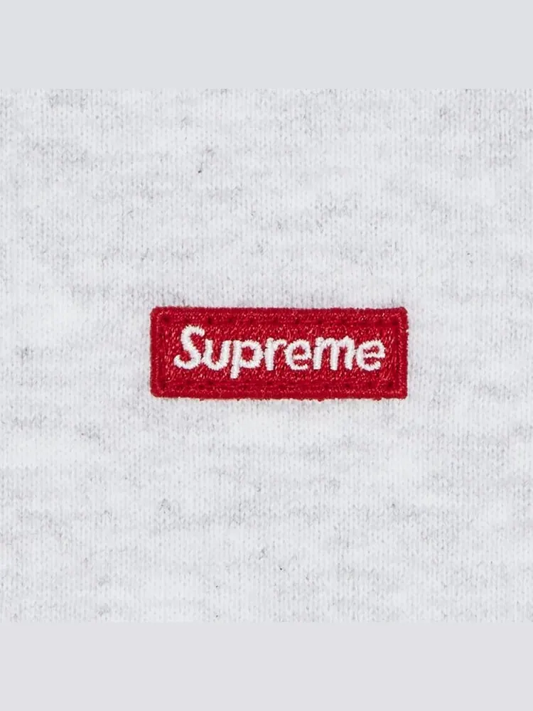 Толстовка Supreme Small Box Hooded Sweatshirt Ash Grey — изображение 2 из 2, серый