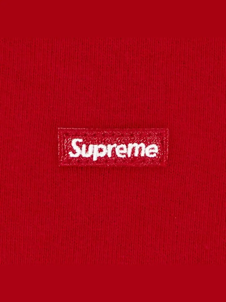 Толстовка Supreme Small Box Hooded Sweatshirt Red — изображение 2 из 2, красный