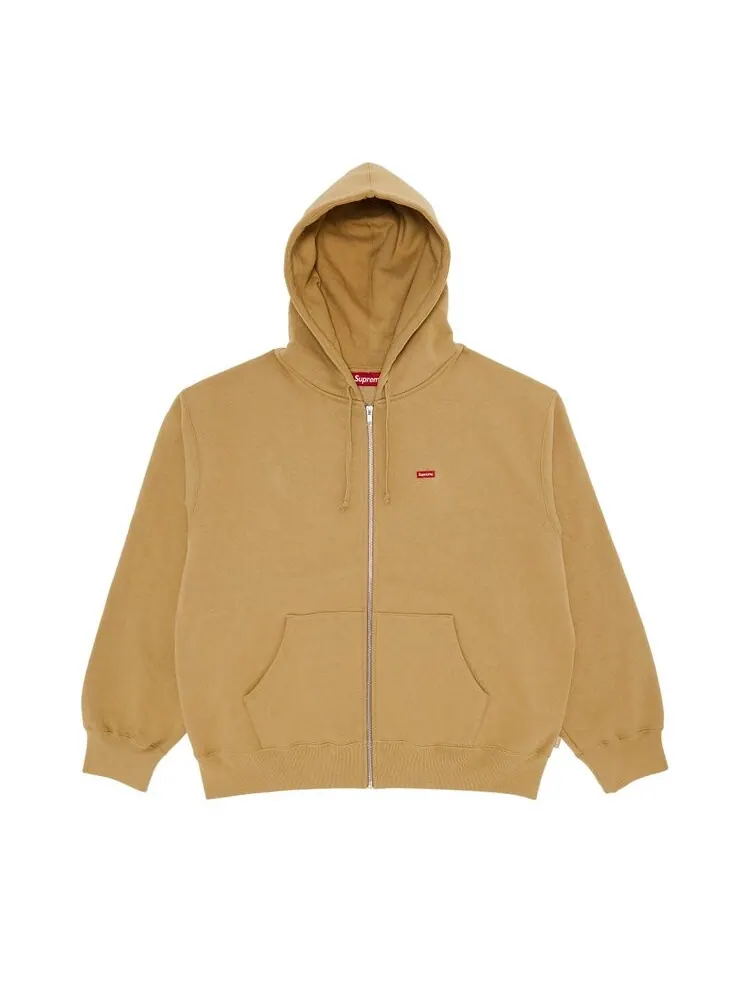 Толстовка Supreme Small Box Zip Up Hooded Sweatshirt — изображение 1 из 2, темный бежевый