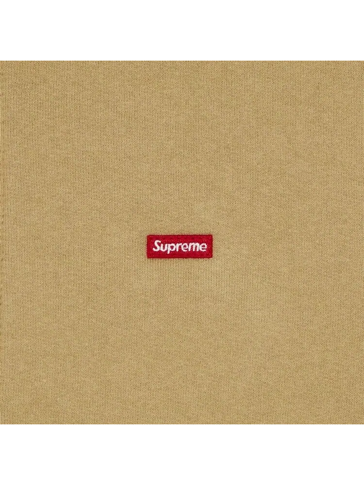 Толстовка Supreme Small Box Zip Up Hooded Sweatshirt — изображение 2 из 2, темный бежевый