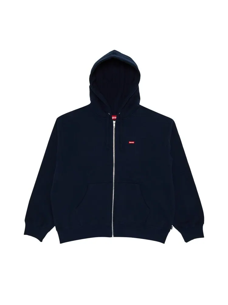 Толстовка Supreme Small Box Zip Up Hooded Sweatshirt — изображение 1 из 2, темно-синий