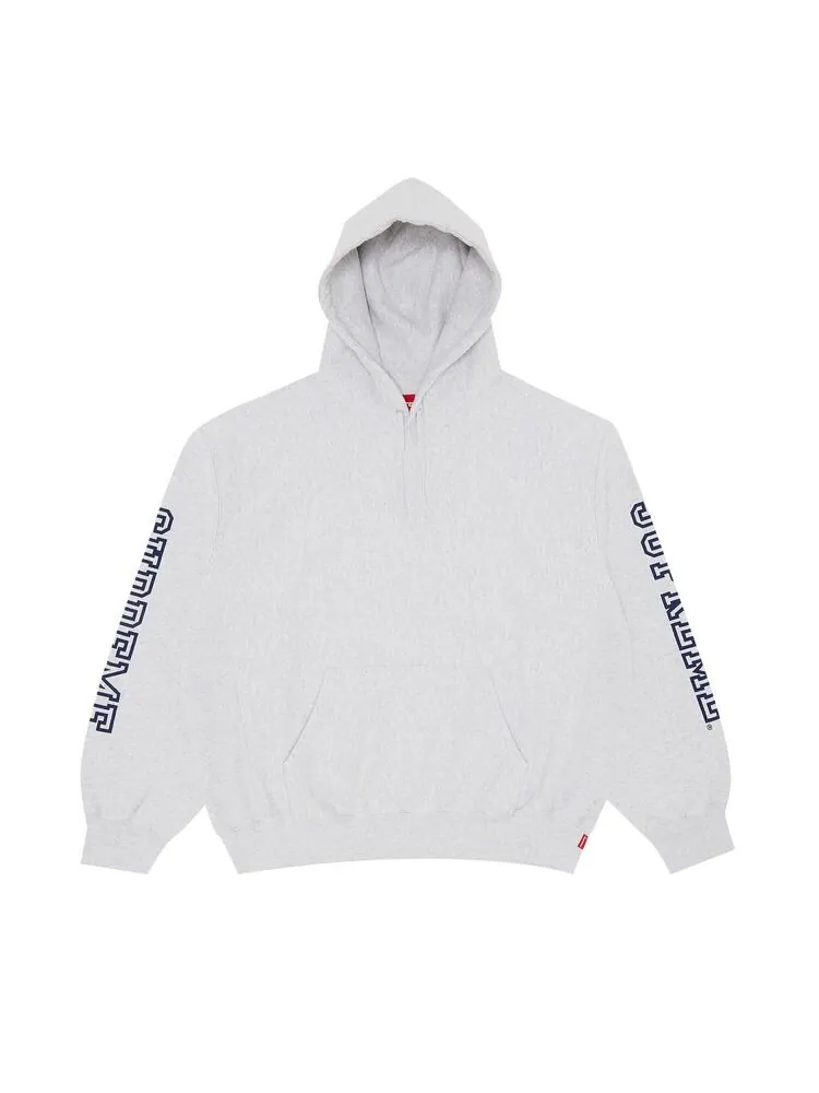 Толстовка Supreme Collegiate Sleeve Hooded Sweatshirt Ash Grey — изображение 1 из 3, серый