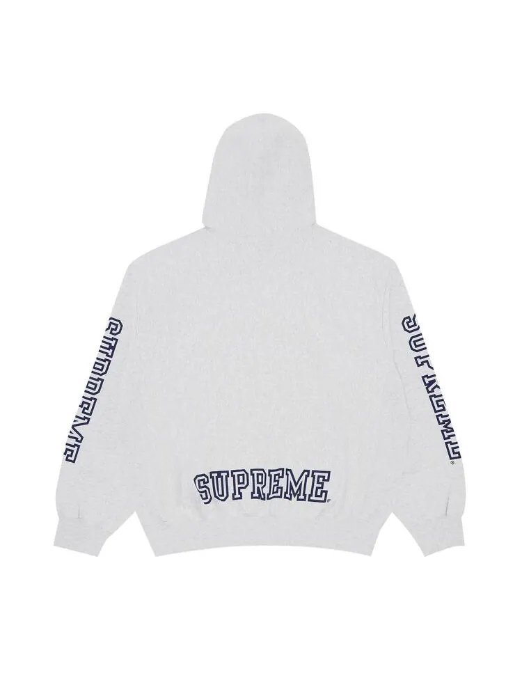 Толстовка Supreme Collegiate Sleeve Hooded Sweatshirt Ash Grey — изображение 2 из 3, серый