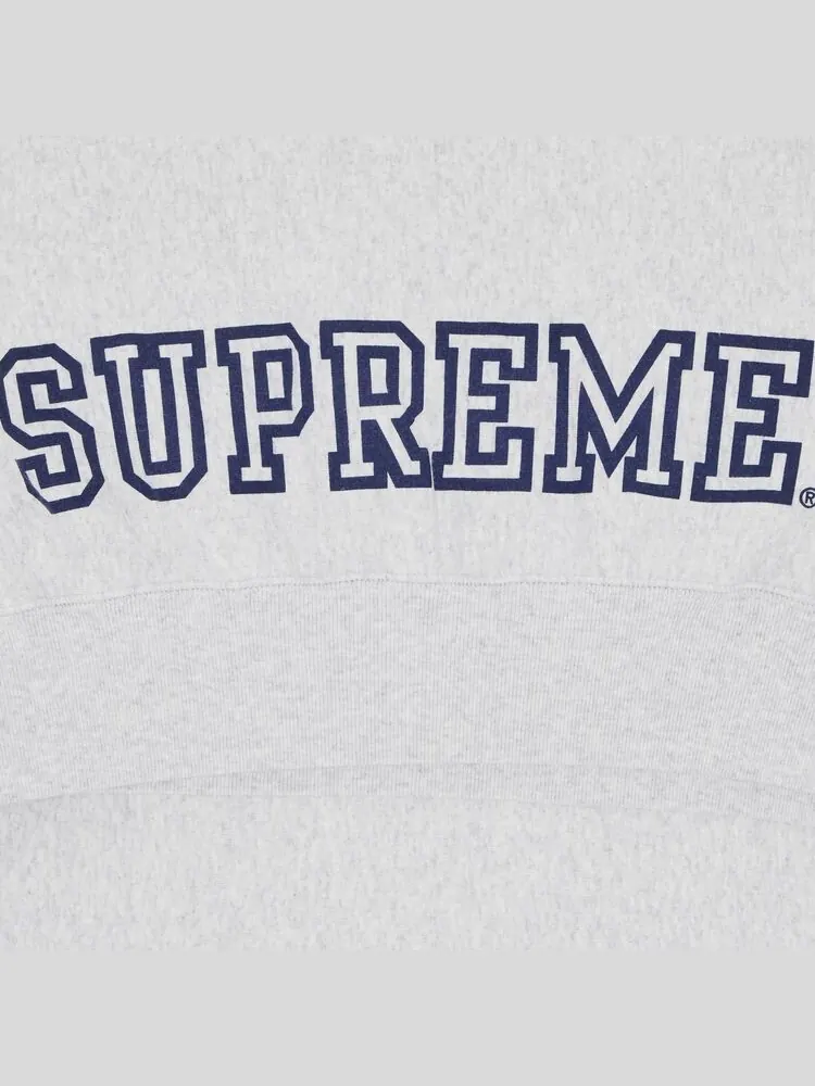 Толстовка Supreme Collegiate Sleeve Hooded Sweatshirt Ash Grey — изображение 3 из 3, серый