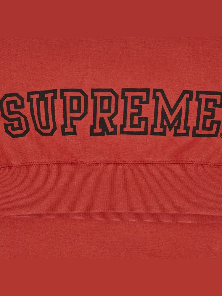 Толстовка Supreme Collegiate Sleeve Hooded Sweatshirt 'Burnt Red' — изображение 3 из 3, красный