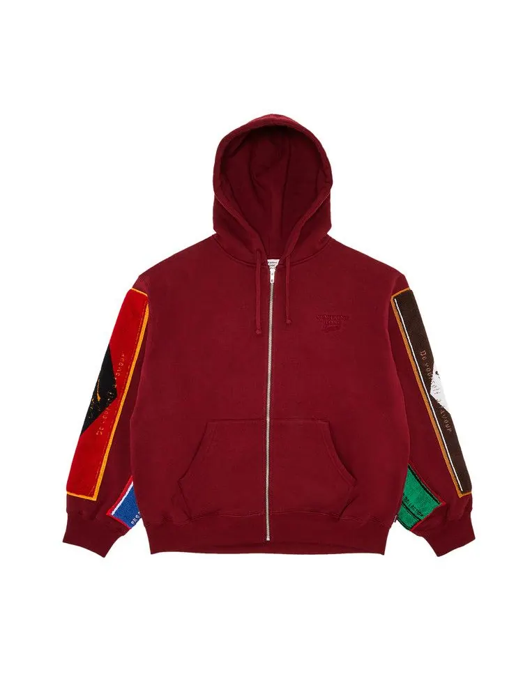 Толстовка Supreme x Martine Rose Towel Zip Up Hooded Sweatshirt — изображение 1 из 3, красный