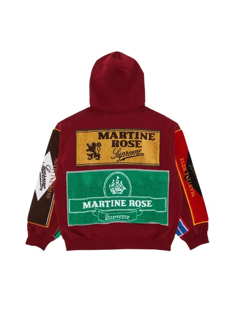 Толстовка Supreme x Martine Rose Towel Zip Up Hooded Sweatshirt — изображение 2 из 3, красный