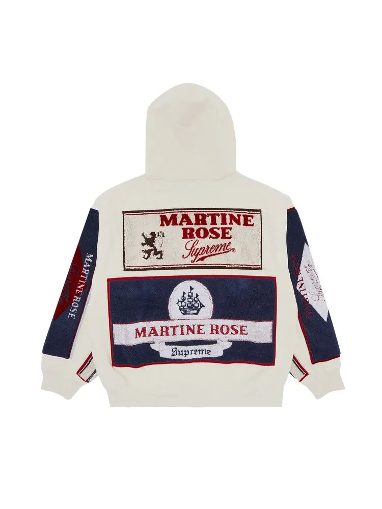 Толстовка Supreme x Martine Rose Towel Zip Up Hooded Sweatshirt — изображение 2 из 3, белый