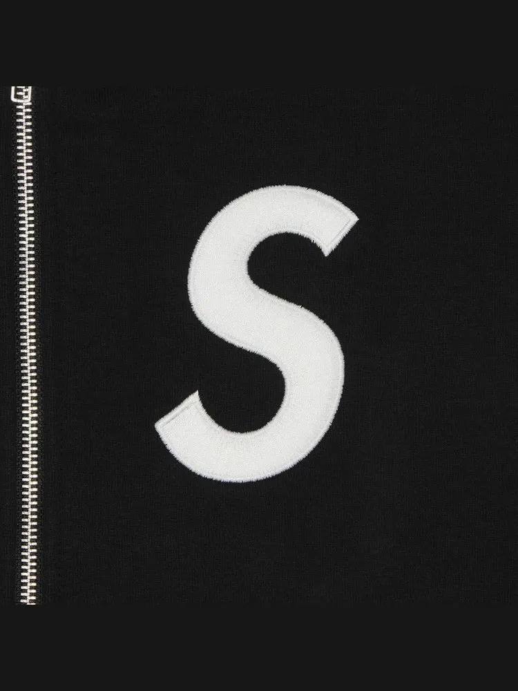 Толстовка Supreme S Logo Zip Up Hooded Sweatshirt — изображение 2 из 2, черный