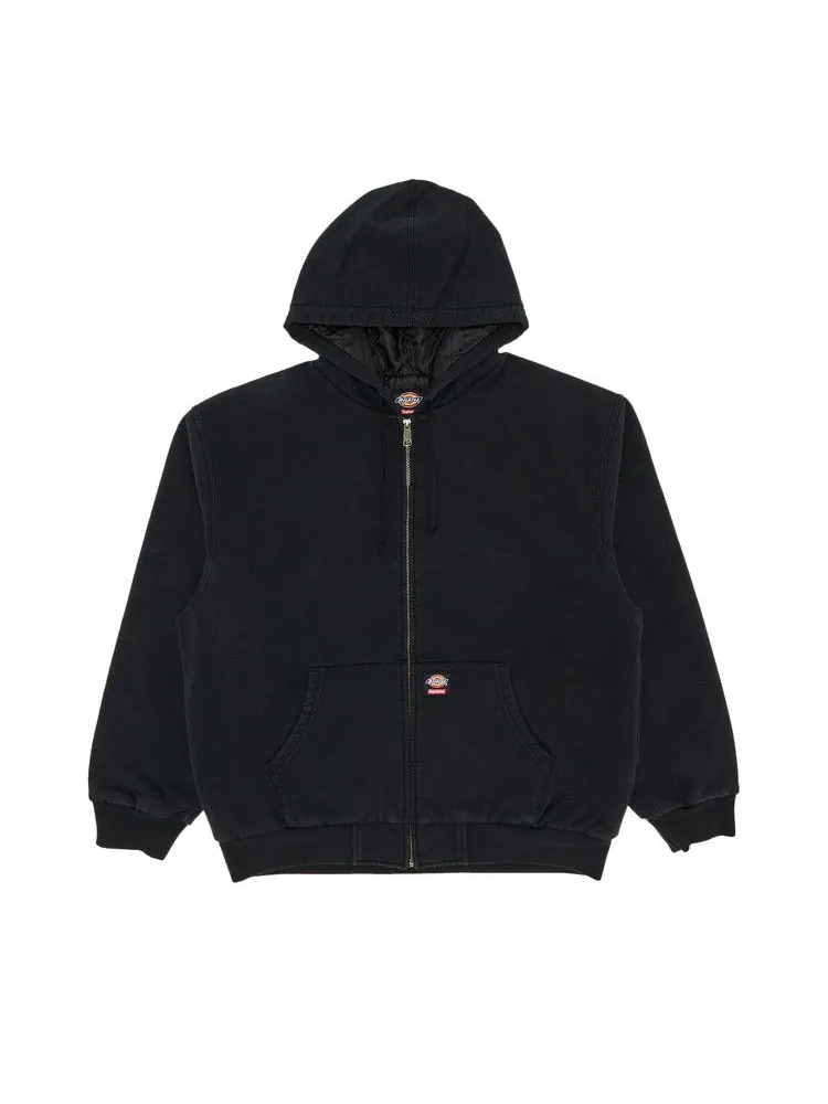 Толстовка Supreme x Dickies Quilted Lined Zip Up Hooded Sweatshirt — изображение 1 из 2, черный