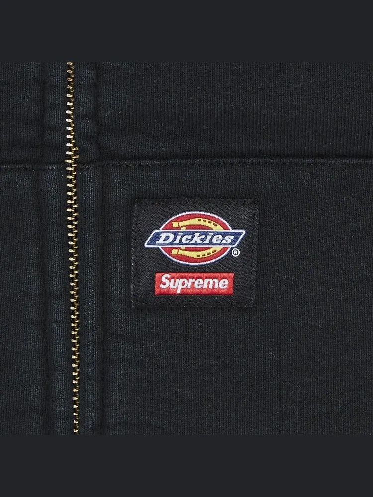 Толстовка Supreme x Dickies Quilted Lined Zip Up Hooded Sweatshirt — изображение 2 из 2, черный