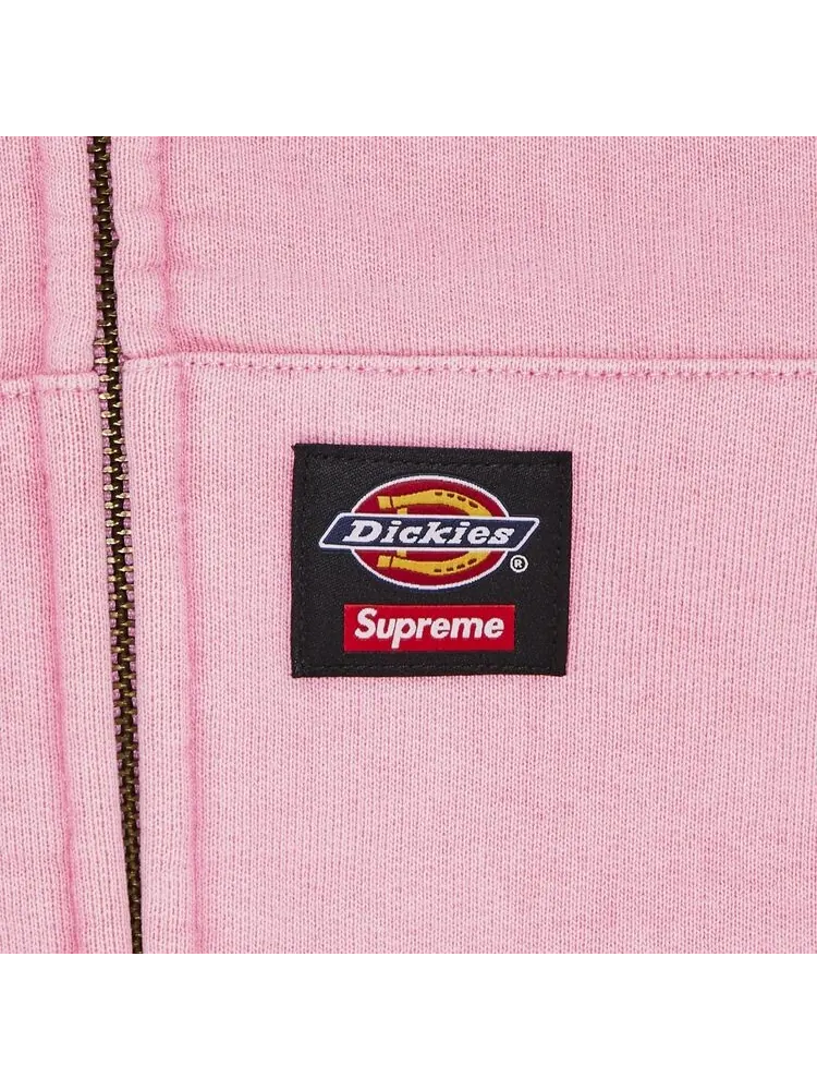 Толстовка Supreme x Dickies Quilted Lined Zip Up Hooded Sweatshirt Dusty Pink — изображение 2 из 2, розовый