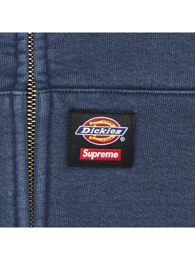 Толстовка Supreme x Dickies Quilted Lined Zip Up Hooded Sweatshirt — изображение 2 из 2, темно-синий