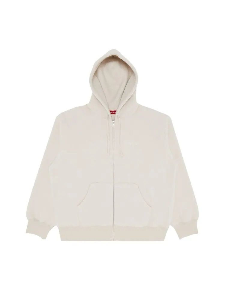 Толстовка Supreme Pilled Zip Up Hooded Sweatshirt Stone — изображение 1 из 2, серый