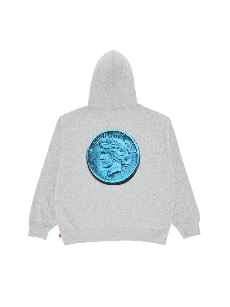 Толстовка Supreme Anarchy Hooded Sweatshirt — изображение 2 из 3, серый