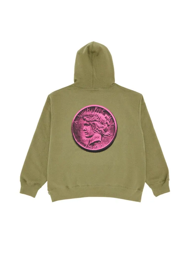 Толстовка Supreme Anarchy Hooded Sweatshirt — изображение 2 из 3, светлый оливковый