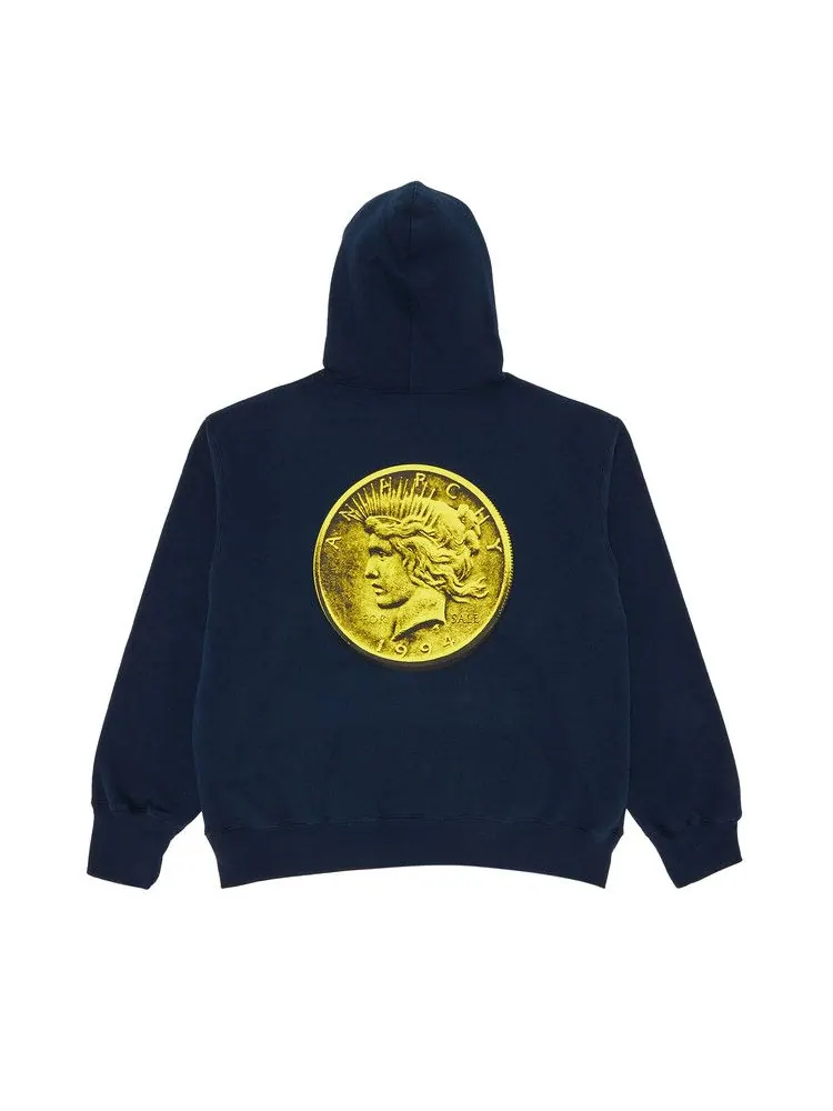 Толстовка Supreme Anarchy Hooded Sweatshirt — изображение 2 из 3, темно-синий