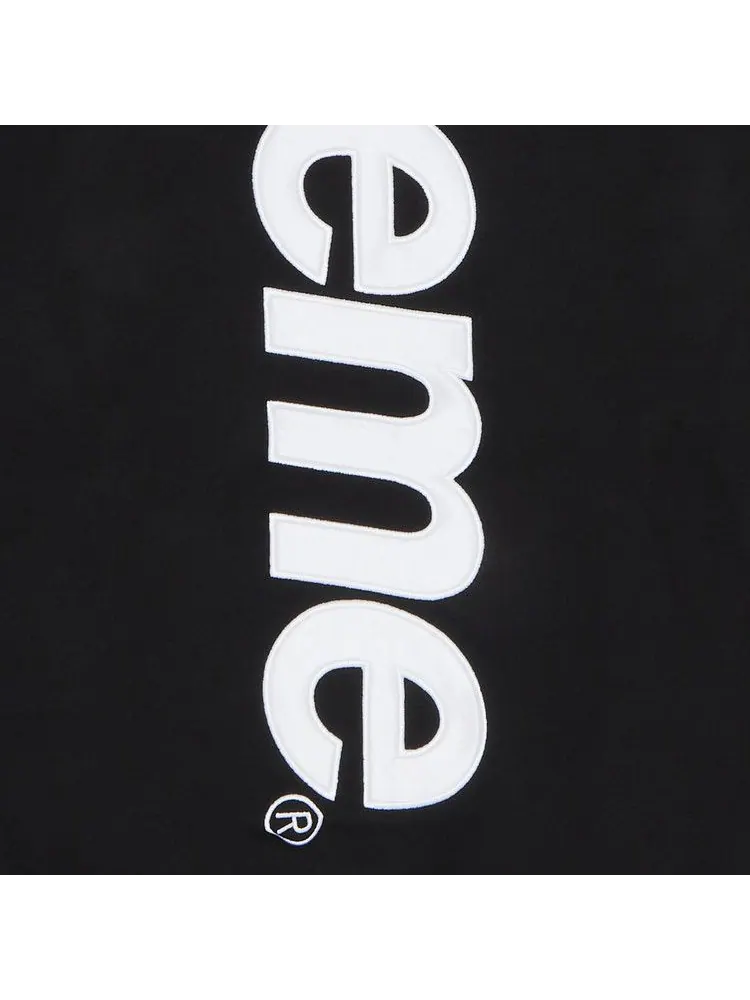 Толстовка Supreme Satin Appliqué Hooded Sweatshirt — изображение 3 из 3, черный