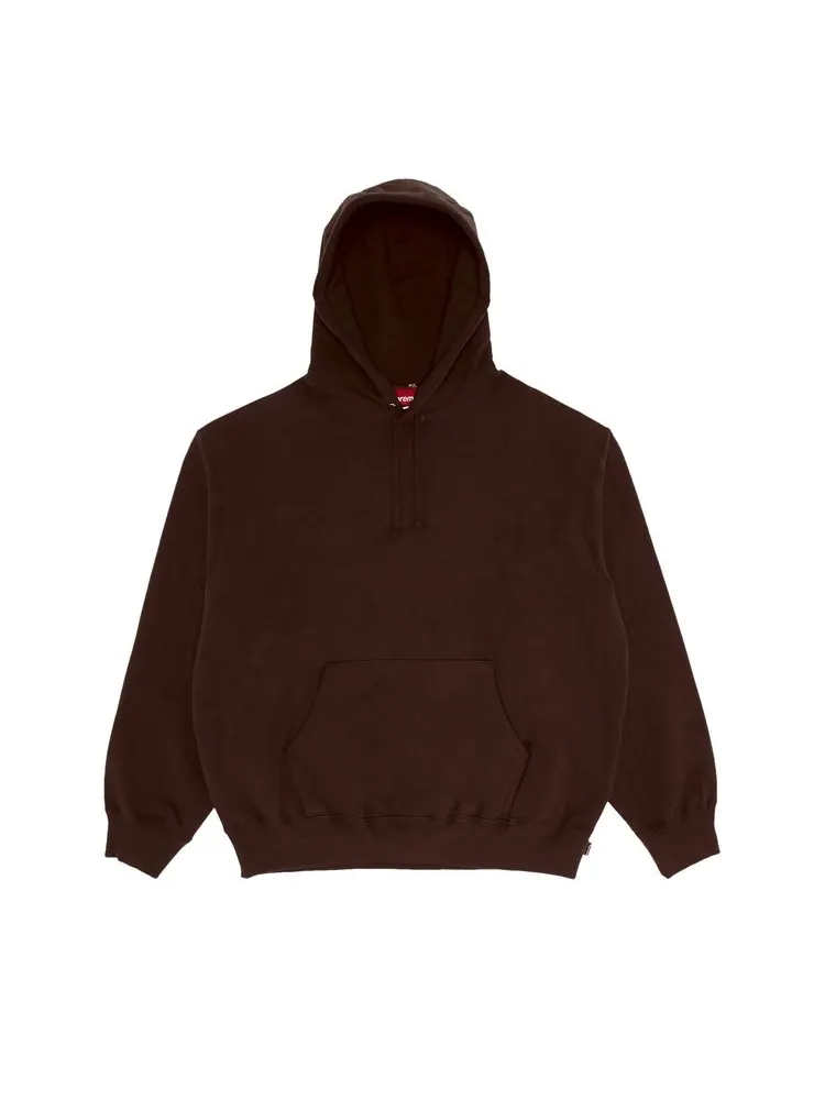 Толстовка Supreme Satin Appliqué Hooded Sweatshirt Brown — изображение 1 из 3, коричневый