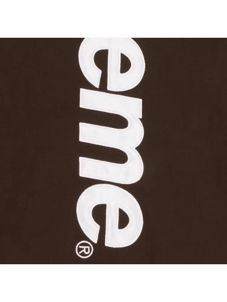 Толстовка Supreme Satin Appliqué Hooded Sweatshirt Brown — изображение 3 из 3, коричневый