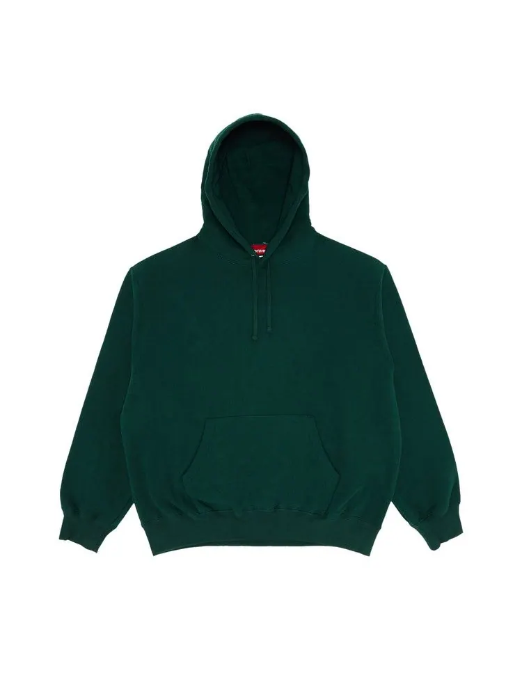 Толстовка Supreme Satin Appliqué Hooded Sweatshirt — изображение 1 из 3, темный зеленый