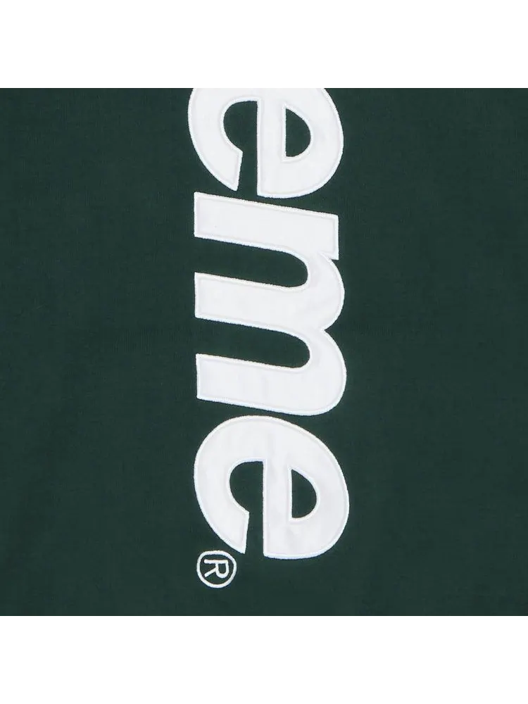 Толстовка Supreme Satin Appliqué Hooded Sweatshirt — изображение 3 из 3, темный зеленый