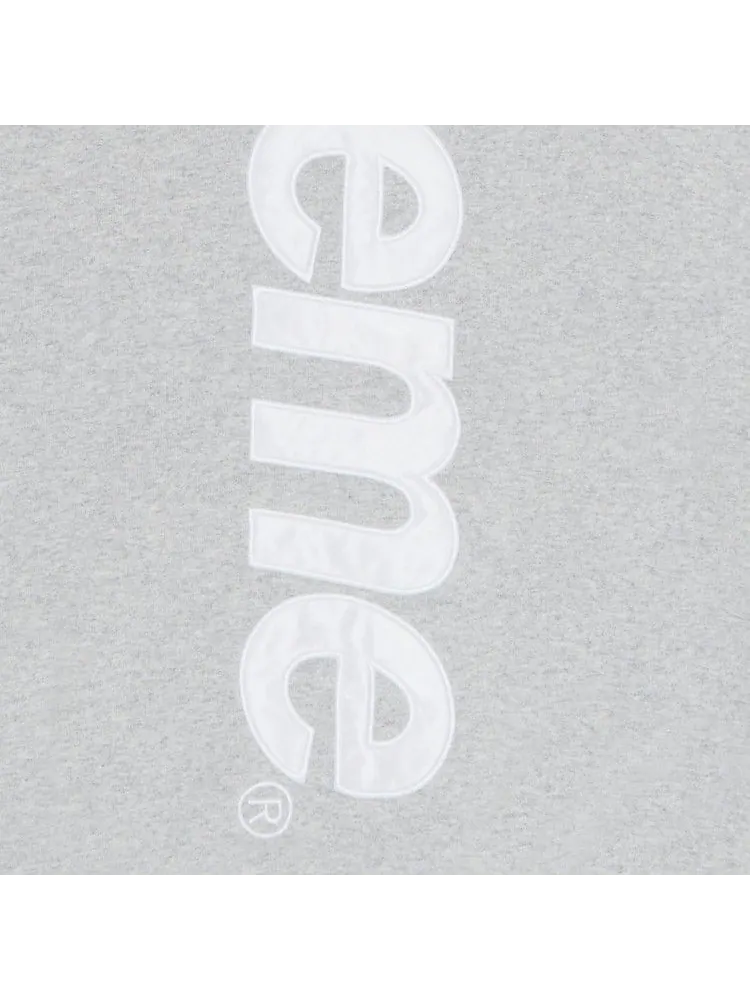 Толстовка Supreme Satin Appliqué Hooded Sweatshirt — изображение 3 из 3, серый